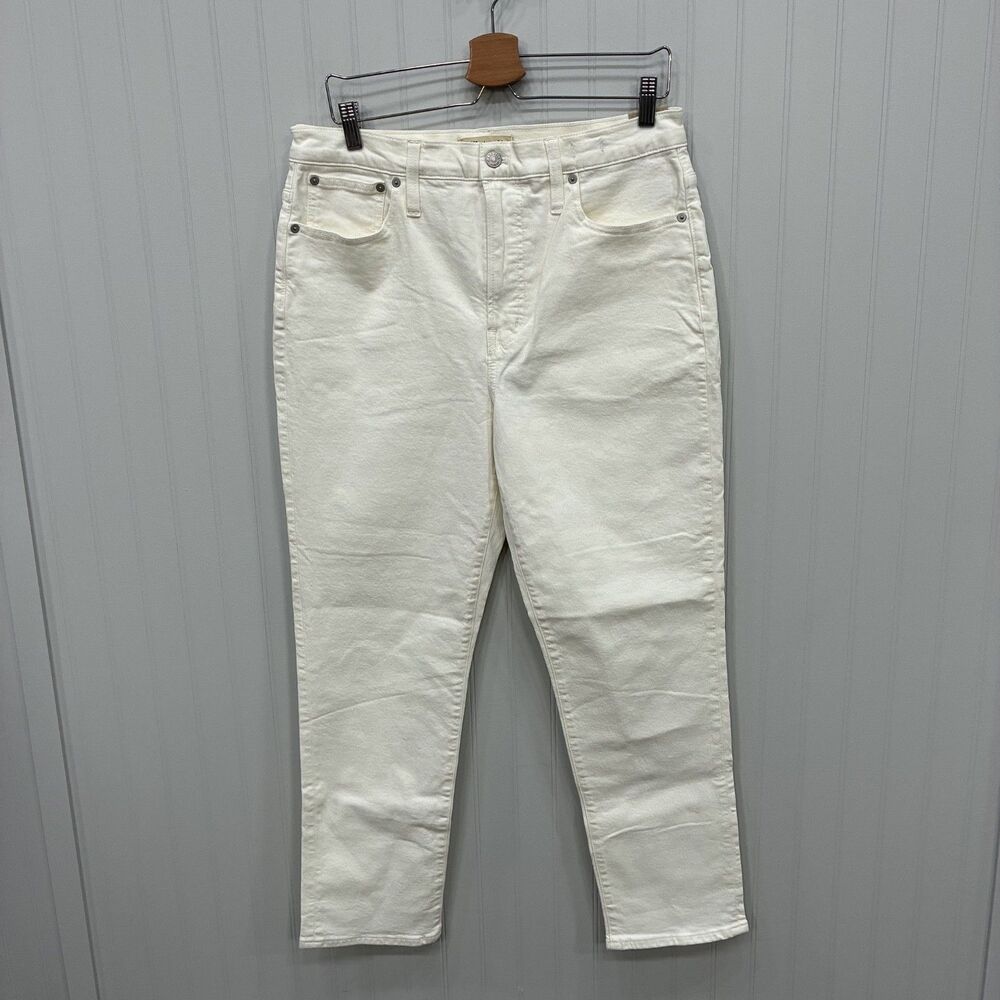 Madewell The Perfect Vintage Jean Women Size 30 White Straight Leg NWT